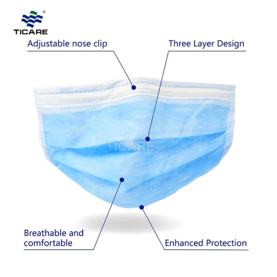 Medical Non-woven 3Ply Professional Surgical Disposable Face Mask