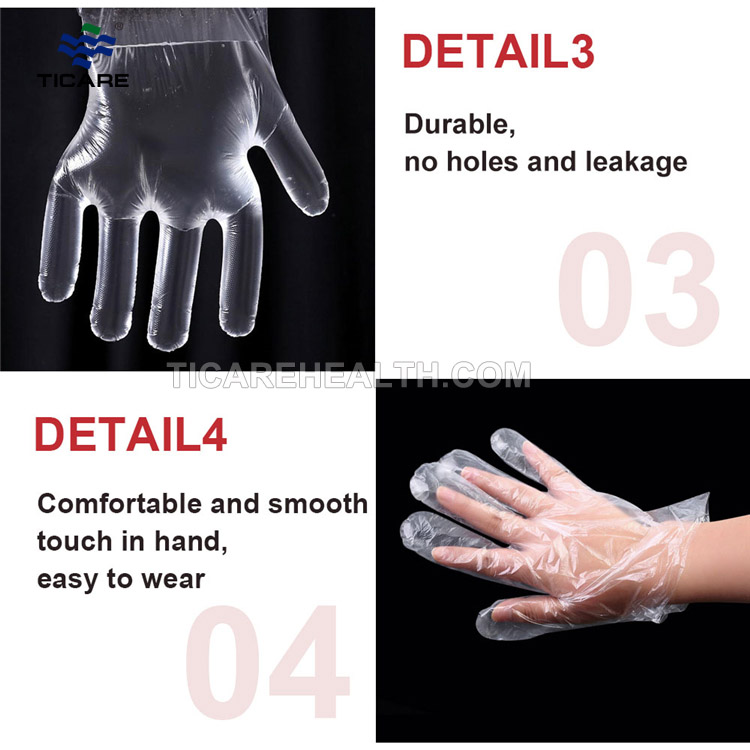 Disposable PE examination Polyethylene gloves for medical Manufacturers