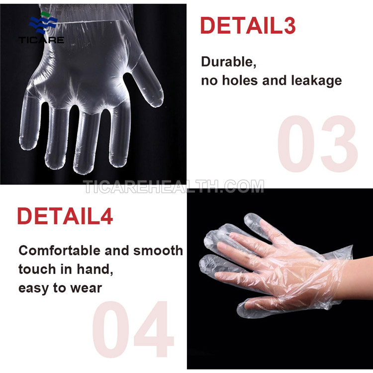 Disposable PE Examination Polyethylene Gloves For Medical
