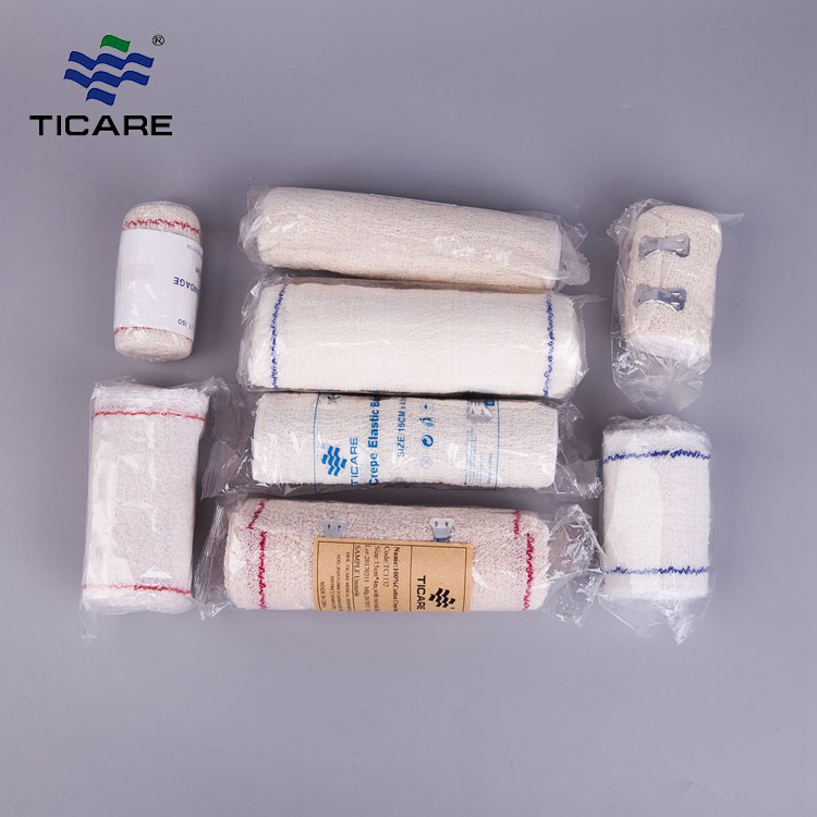 Medical Nature Color Crepe Elastic Bandage With Clip 