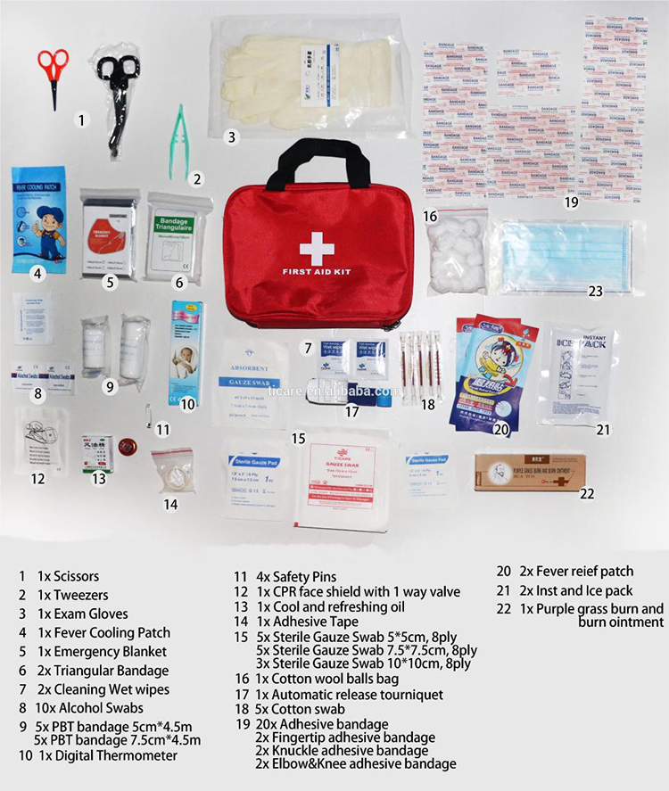 Portable Emergency First Aid Kit Bag Nylon