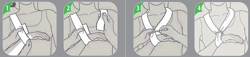Step-by-Step: How to Apply a Collar and Cuff Sling Bandage Step-by-Step: How to Apply a Collar and Cuff Sling Bandage
