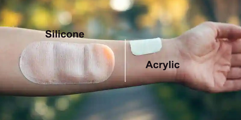 silicone vs acrylic custom surgical tape adhesive comparison