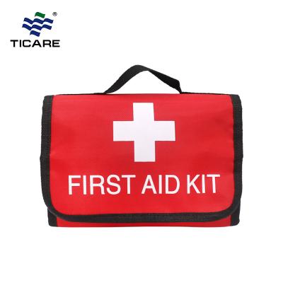 Red Folding First Aid Kit Bag for Outdoor