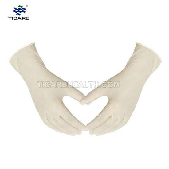 Disposable powdered medical latex exam gloves