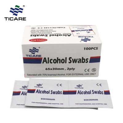 Disposable Skin antiseptic medical alcohol prep pad supplier