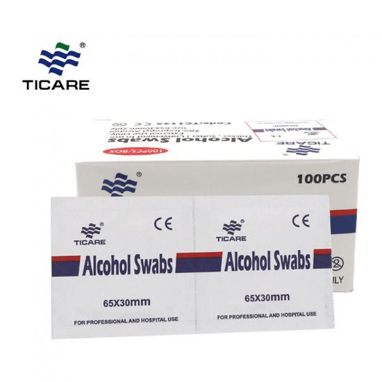 Disposable Skin antiseptic medical alcohol prep pad supplier