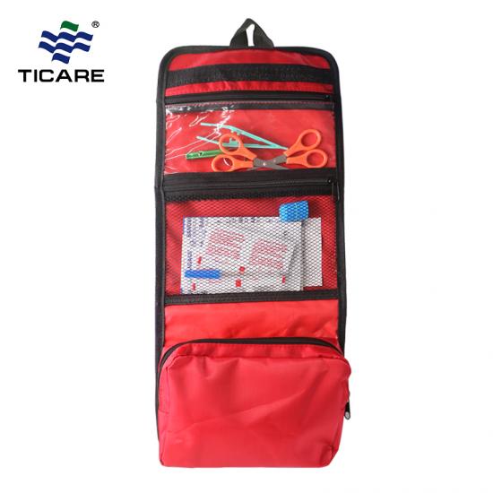 Red Folding First Aid Kit Bag for Outdoor