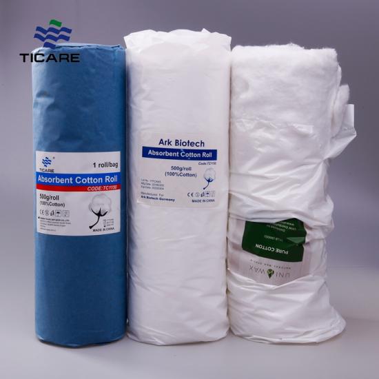 Disposable Absorbent Cotton Wool Roll 500g