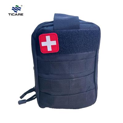 First Aid Kit Black Webbing With Velcro