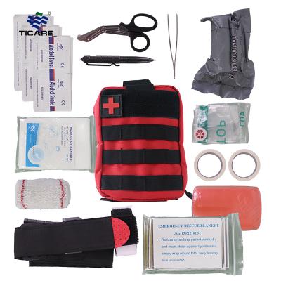 Ticare Tactical Molle Medical Pouch - Red - First Aid, Utility