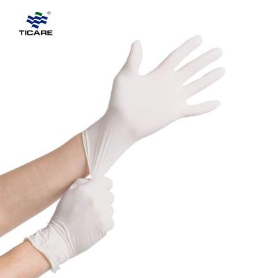 Disposable powdered medical latex exam gloves