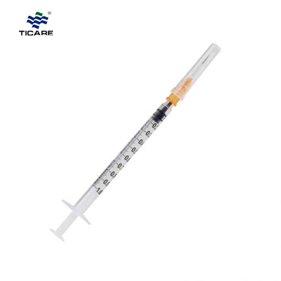 TICARE® 1ml Luer Slip Safety Syringe With Needle 25G x 5/8
