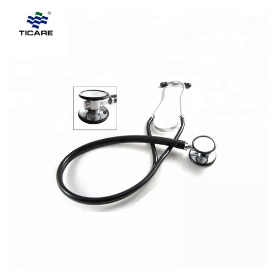 Cardiology Double Membrane Stethoscope supplier Black