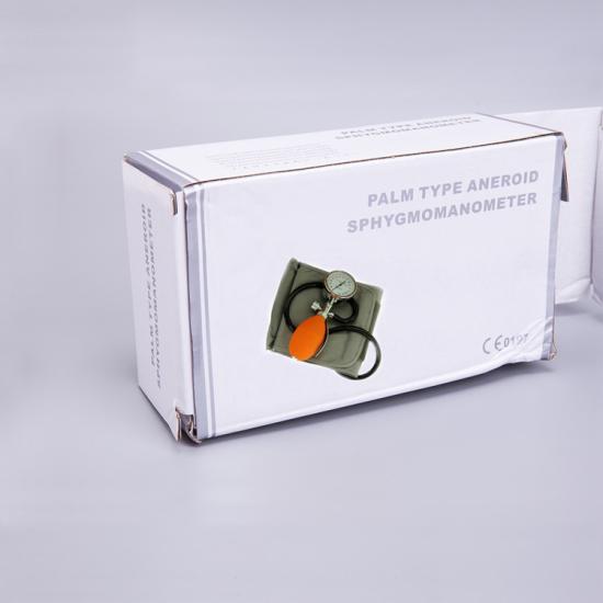 high-quality Palm Type aneroid manual sphygmomanometer manufacturer orange