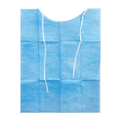 Blue Disposable Dental Bib 2Ply Paper 1Ply Pe Film 38x45cm with Tie - Ticare Health