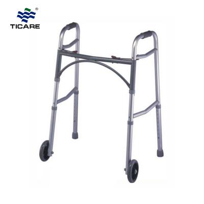 TC965L-5 Folding Walking Frame With 2 Wheels - TICARE HEALTH