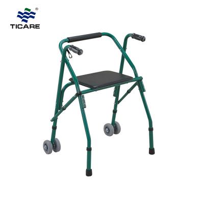 TC914L Folding 2 Wheels Walker With Seat And Brake - TICARE HEALTH
