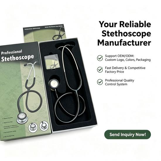 TICARE® Cardiology Stethoscope Stainless Steel Black