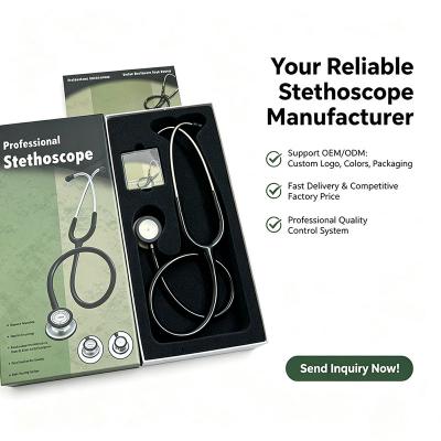 TICARE® Cardiology Stethoscope Stainless Steel Black