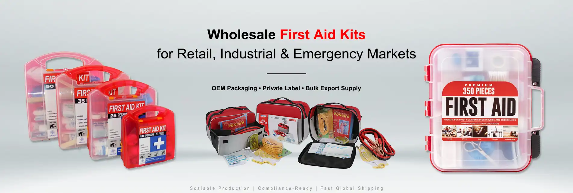 Wholesale First Aid Kits for Retail, Industrial & Emergency Markets