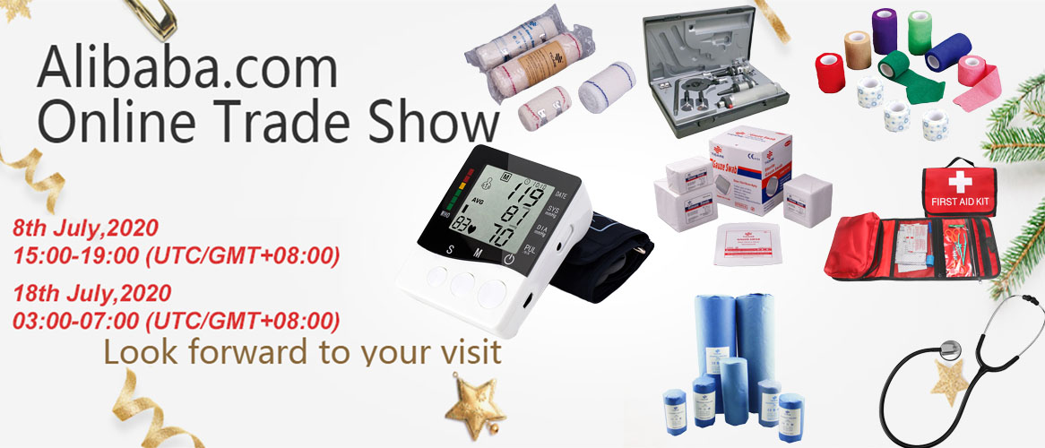 alibaba.com online trade show digital blood pressure meter / dual head stethoscope / first aid kit